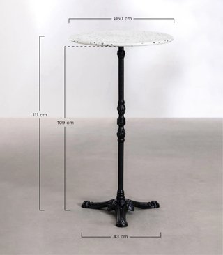 Mesa alta de bar negra y marrón