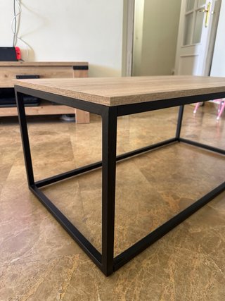 Mesa baja madera y metal