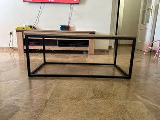 Mesa baja madera y metal