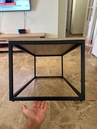 Mesa baja madera y metal