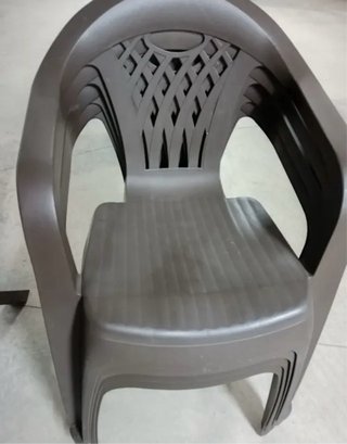 Mesa y 4 Sillas Exterior Marrón