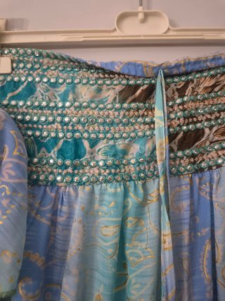Completo boho blu/verde taglia unica