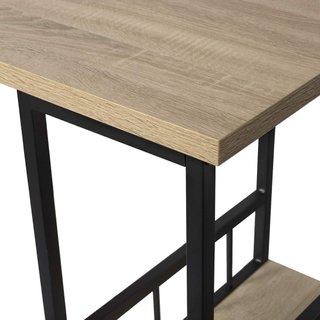 Mesa alta con estanterías