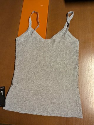 Top fiesta/boda lentejuelas plateado