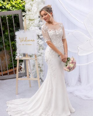 Vestido de Novia Blanco Encaje Sirena