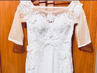 Vestido de Novia Blanco Encaje Sirena