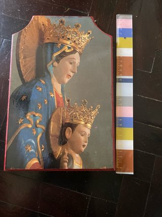 Icona Madonna con Bambino Coronato. Misure cm20x30