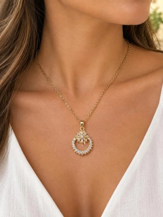 Collar círculo con circonitas