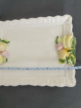 Bandeja cerámica vintage frutas