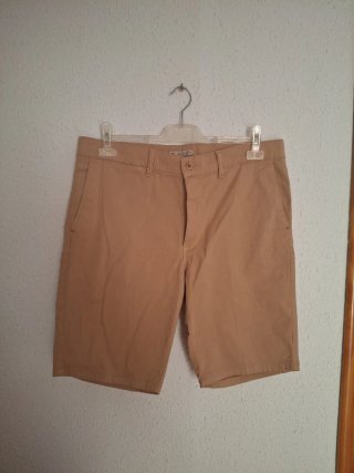 Pantalón corto hombre beige