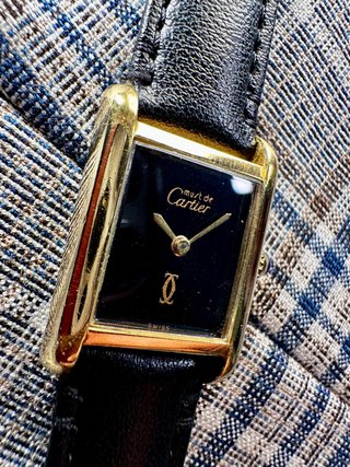 Reloj Cartier Tank Vintage Must De Negro