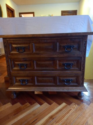 Cómoda 3 cajones madera