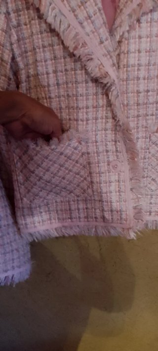 Chaqueta Outfit Tweed Rosa
