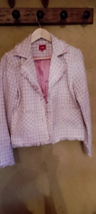 Chaqueta Outfit Tweed Rosa