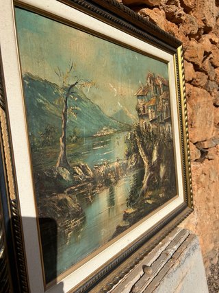 Pintura Paisaje Montaña Lago