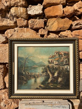 Pintura Paisaje Montaña Lago
