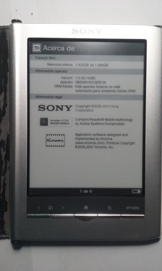 Ebook Sony PRS-350 Negro