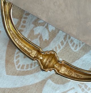 Bandeja Antiga Anos 80 com Alças Douradas