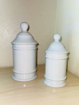 2 Albarelos Farmacia Azul y Blanco
