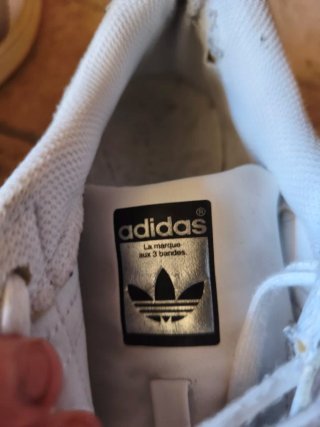 Adidas Superstar Blancas y Plateadas Talla 38