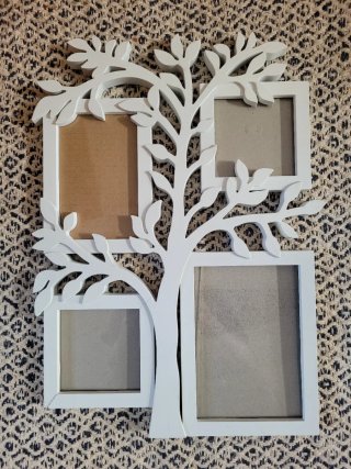 Marco de fotos árbol blanco