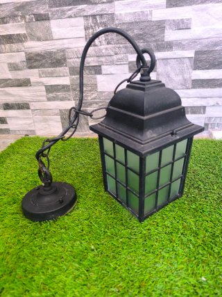 Farol colgante exterior negro