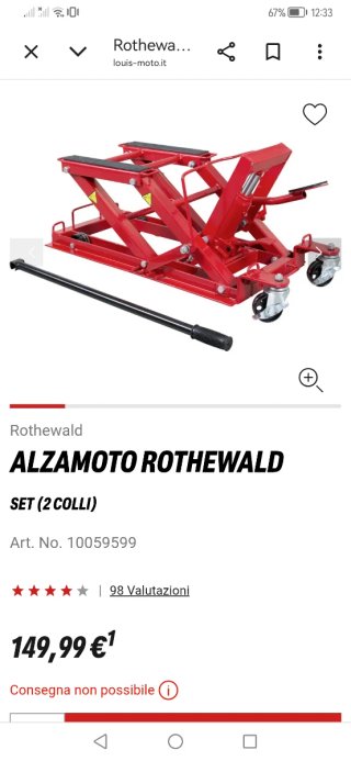 Sollevatore Moto 400 Kg