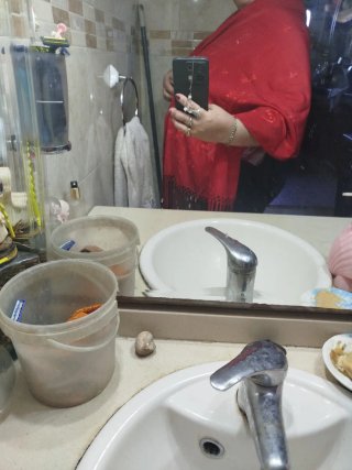 Fular grande rojo con flecos