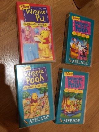 Lote 4 Películas VHS Winnie the Pooh (Español)