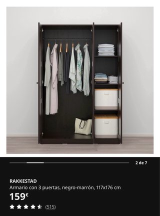 Armario IKEA RAKKESTAD 3 puertas
