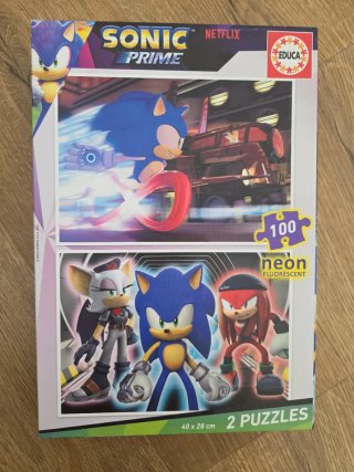 Puzzle Educa Sonic Prime 2x100 piezas Neon
