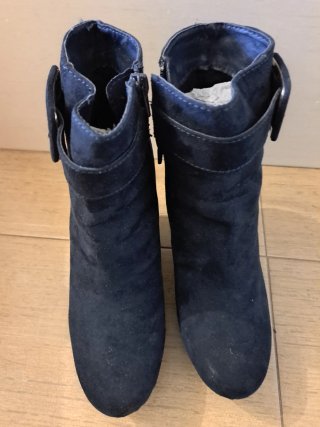 Botines azules tacon 7cm y 2cm plataforma