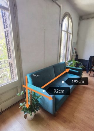 Sofá Cama Sklum Terciopelo Verde