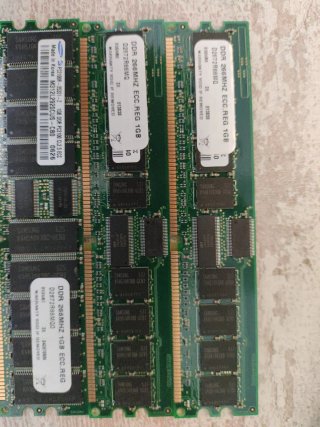 6 Módulos Memoria RAM 1GB ECC DDR 400