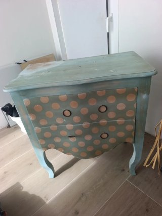 Mueble antiguo 2 cajones madera