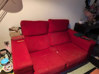 Sofá de 2 plazas rojo