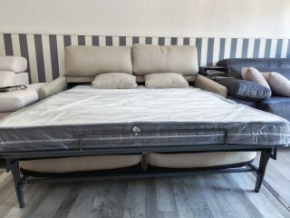 Sofá Cama Lena Beige/Gris