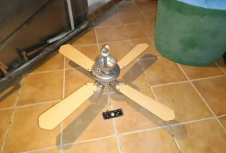 Ventilador de techo madera y metal
