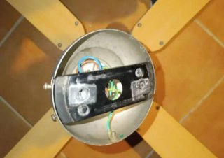 Ventilador de techo madera y metal