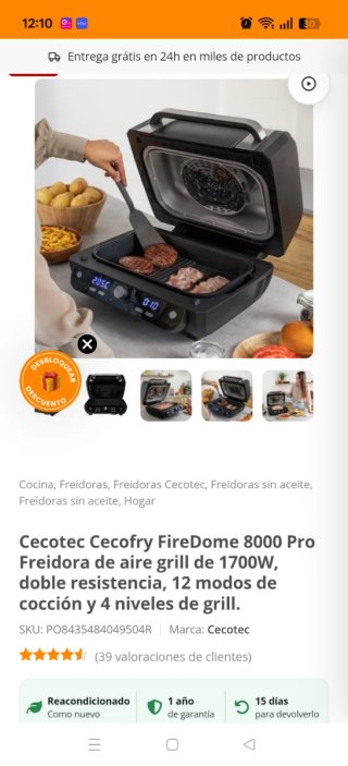 Cecofry FireDome 8000 Pro Freidora Aire