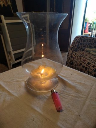 Portavelas de cristal