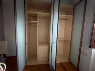 Armario 4 puertas cristal y madera