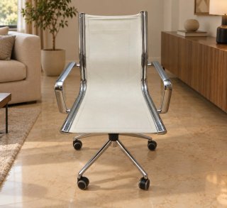 Silla de oficina moderna plateada