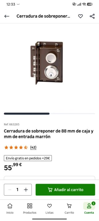 Cerradura de seguridad marrón