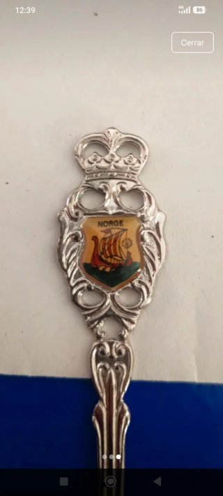 Cucchiaino souvenir Norvegia vintage