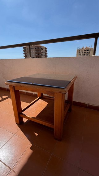 Mesa de centro madera y cristal