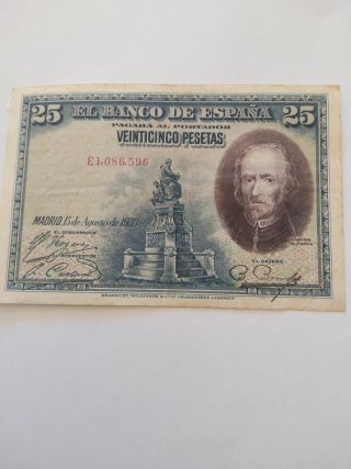 Billete 25 Pesetas Banco de España 1928