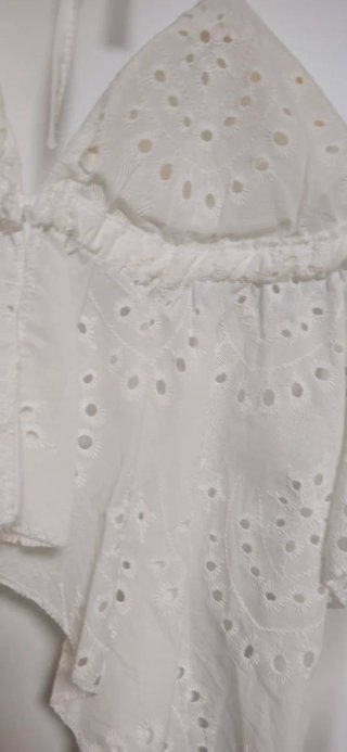 Top Halter Blanco Encaje