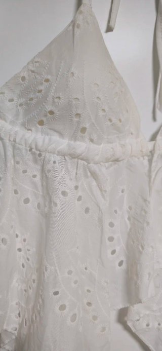 Top Halter Blanco Encaje