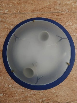Lámpara plafón azul y blanco